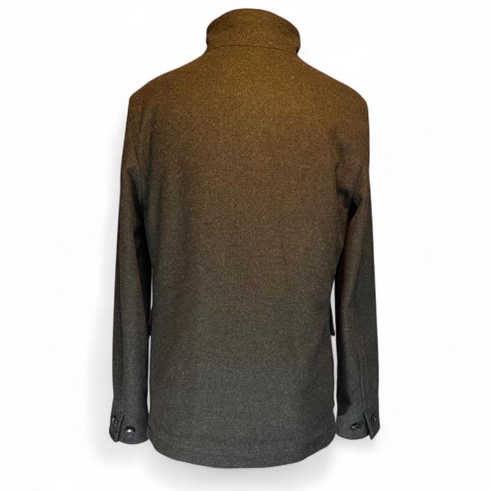 🤎Banana Republic Italian Wool Olive Pea Coat • Mario Bellucci Fabric • Rare - Picture 3 of 8